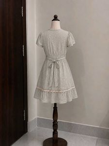 lace Trim babydoll mini dress
