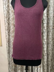 Deep Plum Sleeveless Tank Top