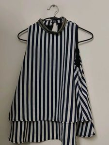 Chic Striped Layered Top