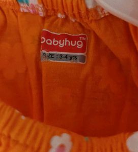 Cute Orange Floral Baby Dress &amp; Bloomer