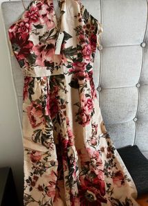 Further Slashed New I Floral Halter Neck Jum