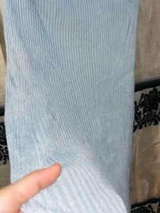 Ribbed Shimmer Y2K Slim Skirt