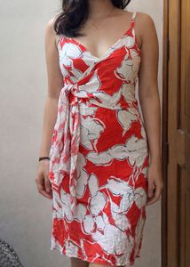 Ajio tie up beach dress