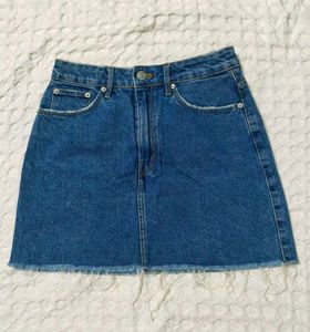 ZARA Blue Denim Mini Skirt