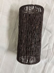 Brown Woven Vase/ Candle Holder