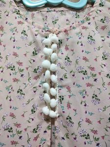 Pink Floral Printed Long Shrug