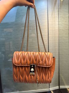 Brown Chain String Sling Bag