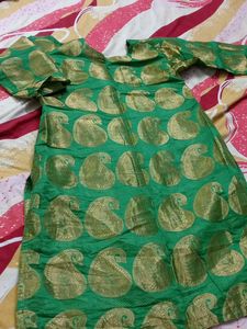Green Banarasi suit