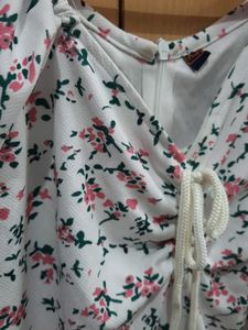 Floral Mini Dress with Puff Sleeves