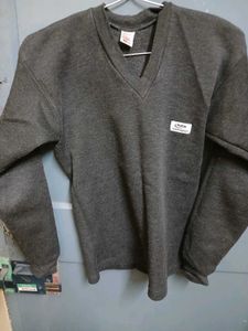 Gray V-Neck Top