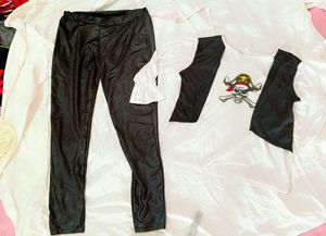 Very Amazing N Beautiful Leather Pant With Top