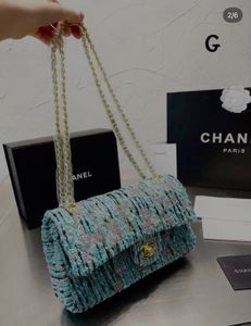Stylish Chanel Tweed Shoulder Bag