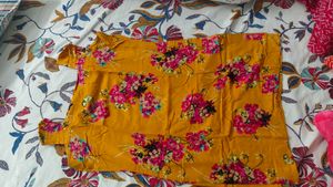 Vibrant Yellow Floral Kurta