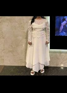 Elegant White Ethnic Gown