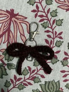 Handmade Knitted Bow Keychain