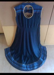 Navy Blue Flared Kurta/Gown