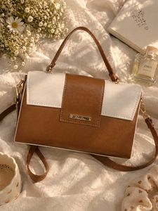 Chic Two-Tone Crossbody Bag