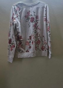 Chic Floral &amp; Botanical Print Crewneck Sweatshirt