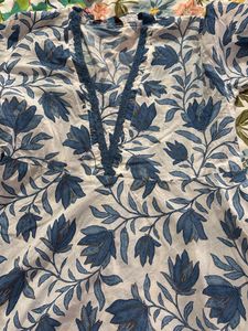 Beautiful Blue Floral Print Kurta