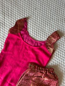 Girls' Ethnic Top & Bottom Set