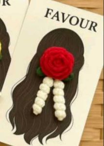 Crochet Rose Hair Pin 🌹