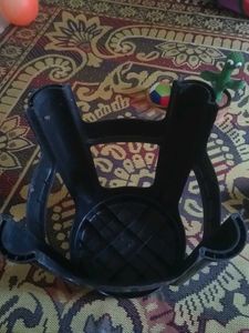 Black plastic stool