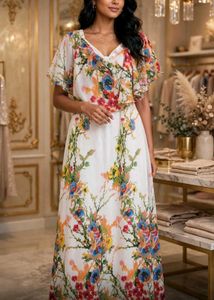 Floral Printed Chiffon Dress