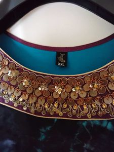 Ethnic Gown with Embellished Neckline