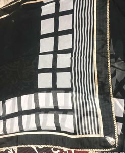 Black &amp; White Saree Blouse