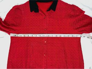 Chic Red Business Attire Shirt
