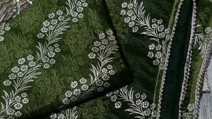 Dark Olive Colour Saree
