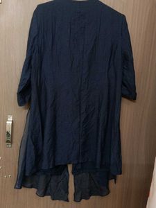 Stylish Blue Open-Front Jacket for L &amp;Xl