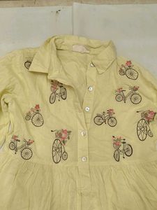 Cute Bicycle Print Shirt