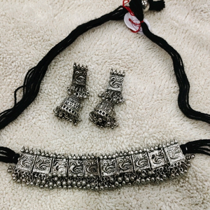 oxidised necklace set