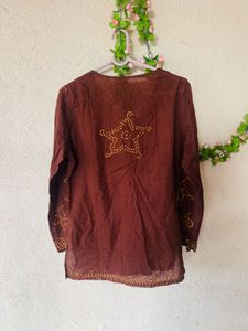 Beautiful Ethnic Brown Kurta
