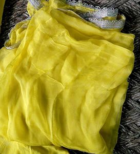 Beautiful Yellow Embroidered  hand work suit