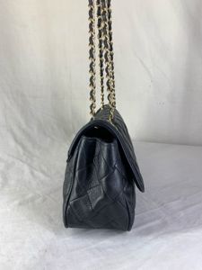 Vintage 2000s SISLEY Quilted Black Chain Flap Bag