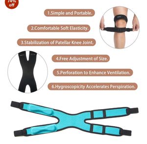Adjustable Knee Support, Black &amp; Green, 2 Count