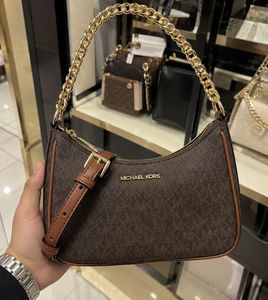 Michael Kors Brown Monogram Hobo Bag