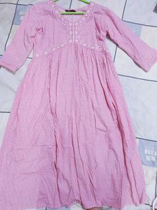 Pink Printed Kurta Set