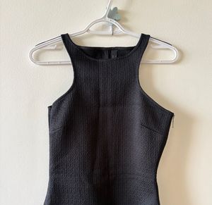 Black Textured Mini Dress