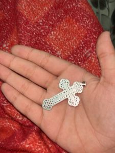 Ornate Cross Pendant Necklace Charm