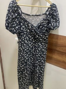 Floral Puff Sleeve Midi Dress