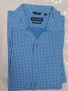 Blue Checkered Slim Fit Shirt