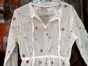 Sheer Embroidered Floral Mini Dress