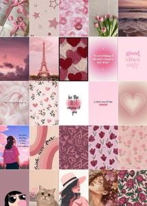 Pink Aesthetic Wall Collage Kit