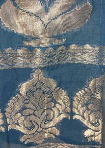Elegant Blue Kurta with Silver Embellishments