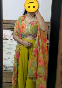 Designer Top with Palazzo & Cape @ 50% OFF
