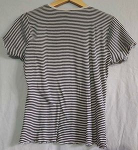 Striped Lettuce Trim T-Shirt
