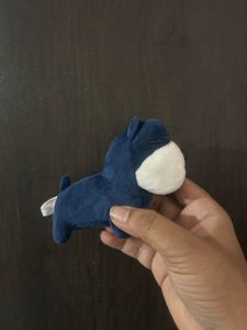 dark blue Cotton Food Lidog plush bag charm key ri